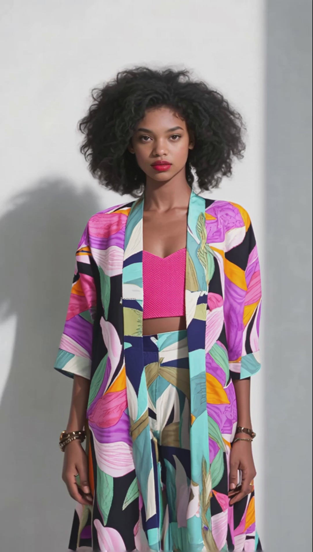 Salt & Lite Botanical Print Robe